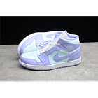 Jordan 1 mid purple aqua 4