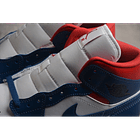 Jordan 1 mid french blue gym red 5