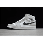 Jordan 1 mid white light smoke grey 1