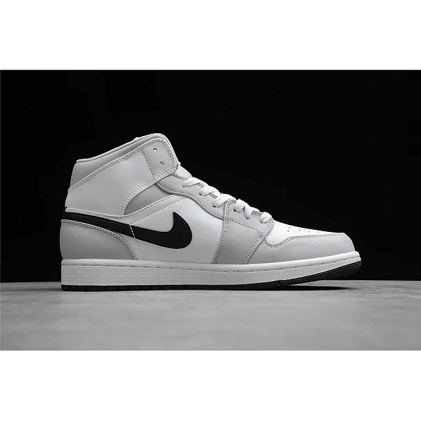 Jordan 1 mid white light smoke grey 2