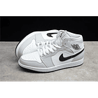 Jordan 1 mid white light smoke grey 4