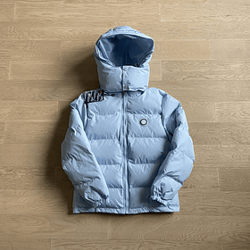 TRAPSTAR PUFFER HOODED JACKET LIGHT BLUE