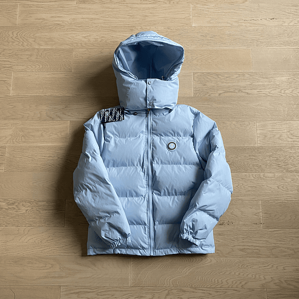 TRAPSTAR PUFFER HOODED JACKET LIGHT BLUE 1