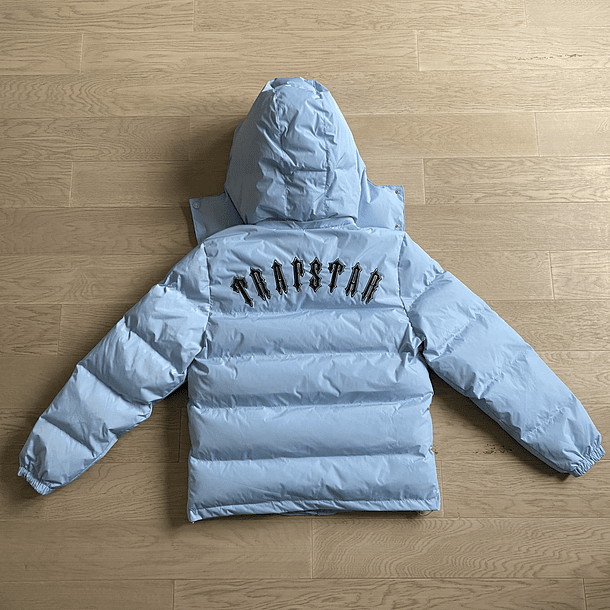 TRAPSTAR PUFFER HOODED JACKET LIGHT BLUE 2