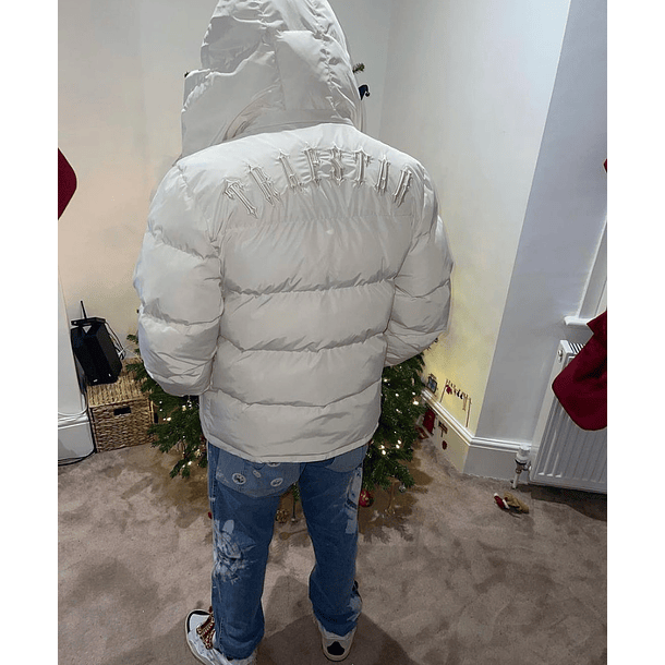 TRAPSTAR PUFFER HOODED JACKET SNOW WHIITE 8