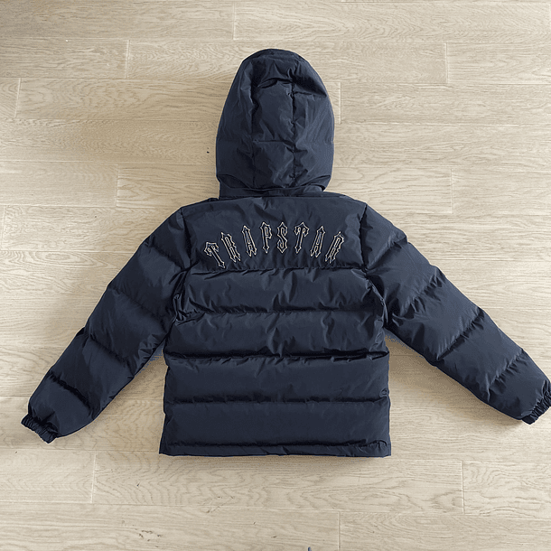 TRAPSTAR PUFFER HOODED JACKET BLACK 2