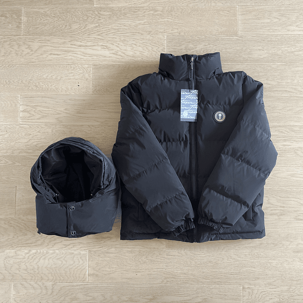 TRAPSTAR PUFFER HOODED JACKET BLACK 3