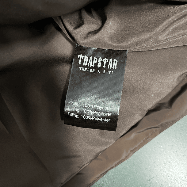 TRAPSTAR PUFFER HOODED JACKET BROWN 7