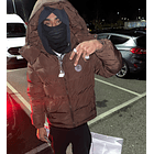 TRAPSTAR PUFFER HOODED JACKET BROWN 8