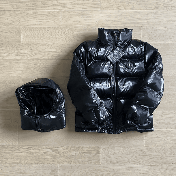 TRAPSTAR PUFFER HOODED JACKET BRILLIANT BLACK 3