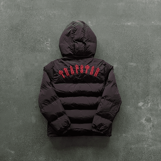 TRAPSTAR PUFFER HOODED JACKET WINE 2