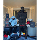 TRAPSTAR PUFFER HOODED JACKET WINE 9