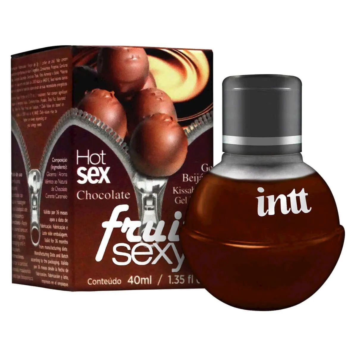 Aceite Corporal Oral Sex INTT Sabor Chocolate 40 ML.