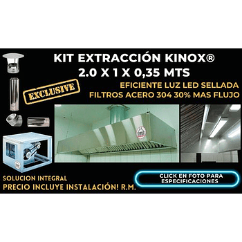 Kit de Extracción Kinox 2.0 x 1 x 0,35 Mts