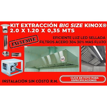 Kit de Extracción Kinox Big Size 2.0 x 1.20 x 0,35 Mts