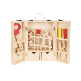 Set Caja Herramientas Juguete Madera Didáctico