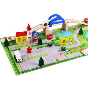 Pista de Madera Ciudad paso nivel