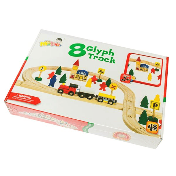 Tren con Riel Madera Armable 4