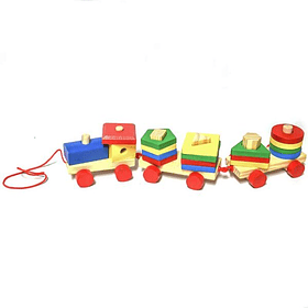 Tren formas y columnas madera