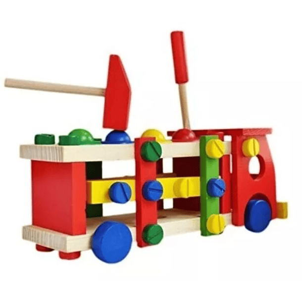 Camión Multifuncional Juguete Madera 4