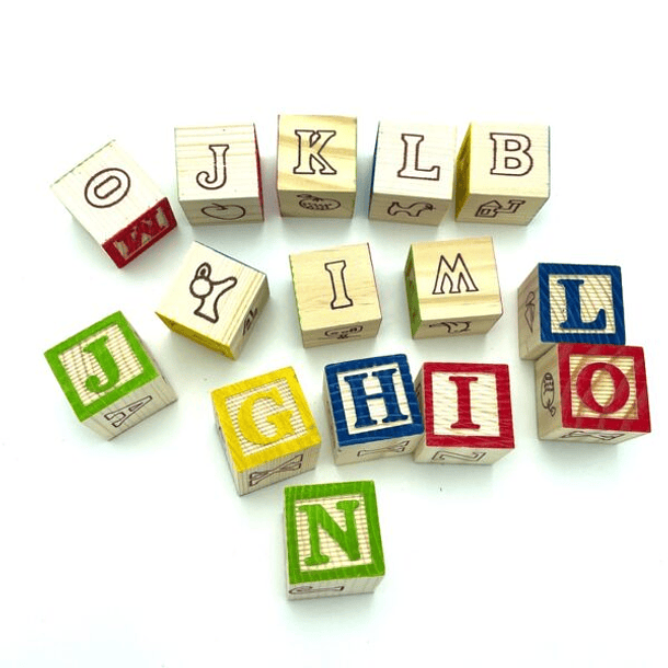 Cubo madera con 27 piezas didáctico 3