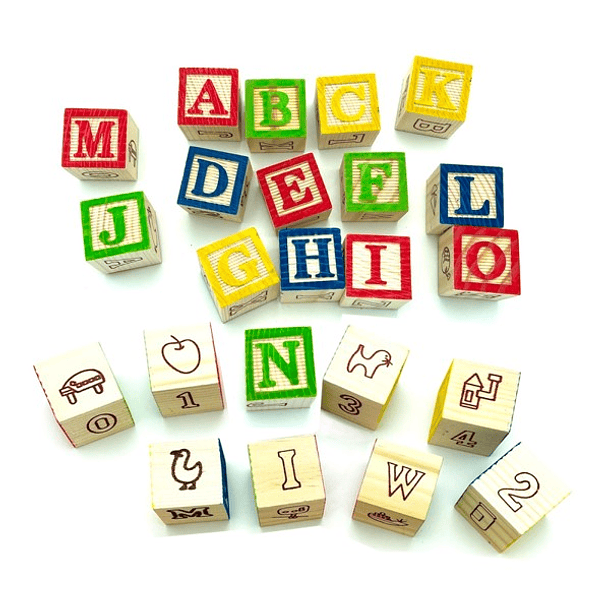 Set cubos 15 piezas madera didáctico 2