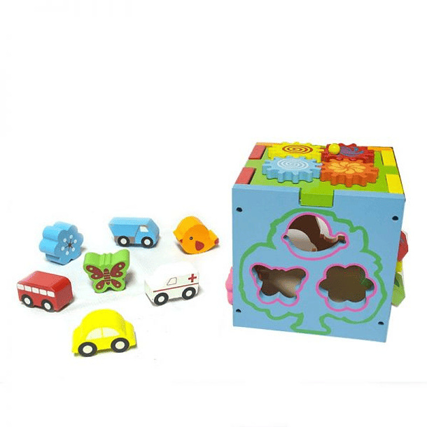 Cubo Giratorio Juguete Madera 1