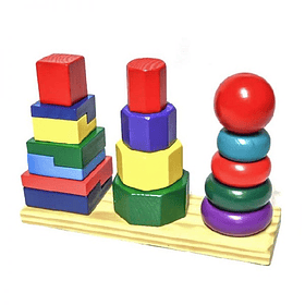 Torre Triple Juguete Madera