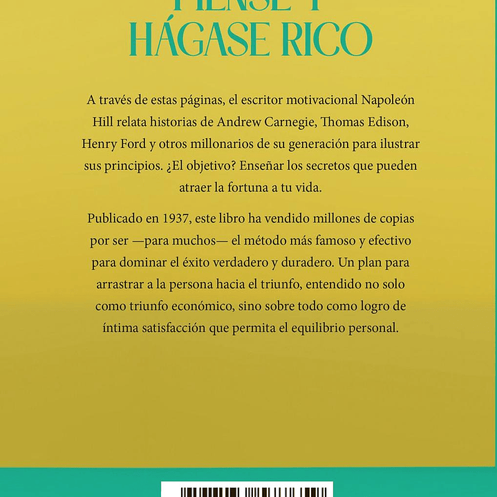 Libro Piense Y Hágase Rico - Napoleón Hill 2