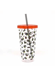 Vaso simple con bombilla Mickey