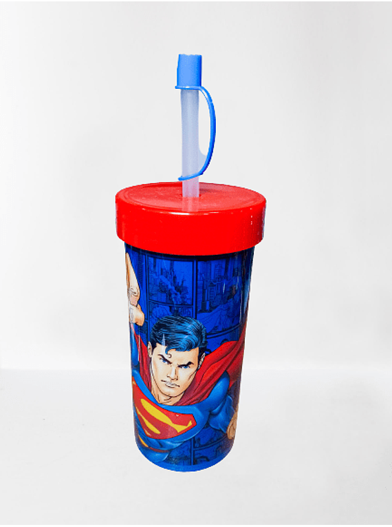 Vaso Superman con bombilla