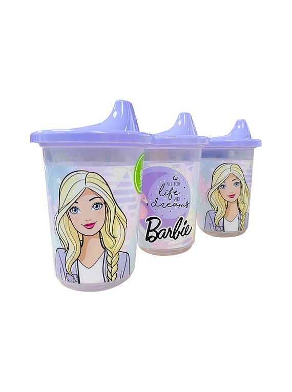 Set vasos reutilizables Barbie 