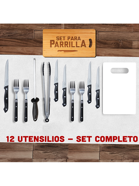 Set completo de Parrilla 12 piezas