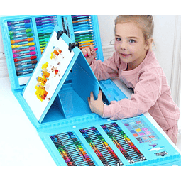 208 Piezas De Arte Para Niños Kit Set De Dibujo Portátil