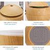 2x1 Humidificador De Aire Difusor Apariencia Madera 7 Luces