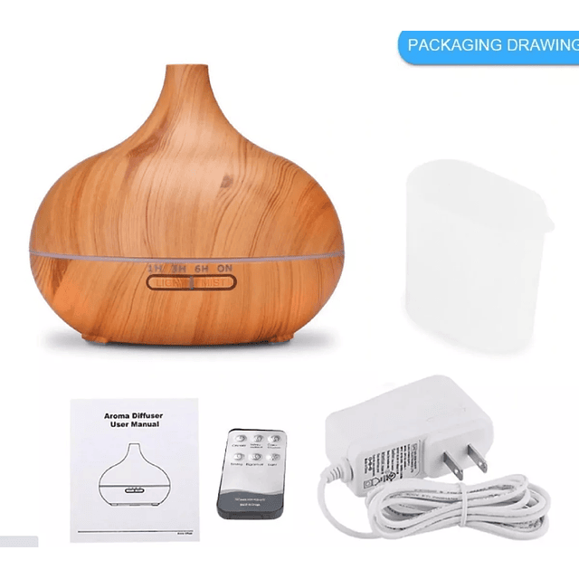 Humidificador Purificador De Aire Difusor Apariencia Madera