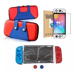 Bolso Estuche Nintendo Switch Mario Bross + Mica + Carcasa