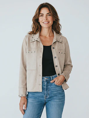 Chaqueta Gamuza con Tachas
