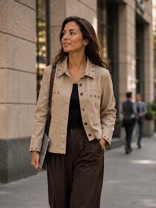 Chaqueta Gamuza con Tachas