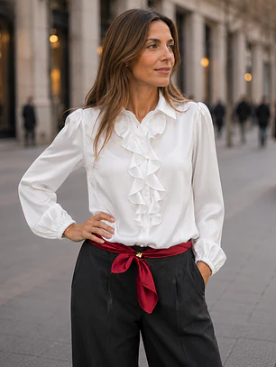 Blusa Satín Vuelos Kiram