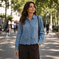 Blusa Denim Encaje - Miniatura 1