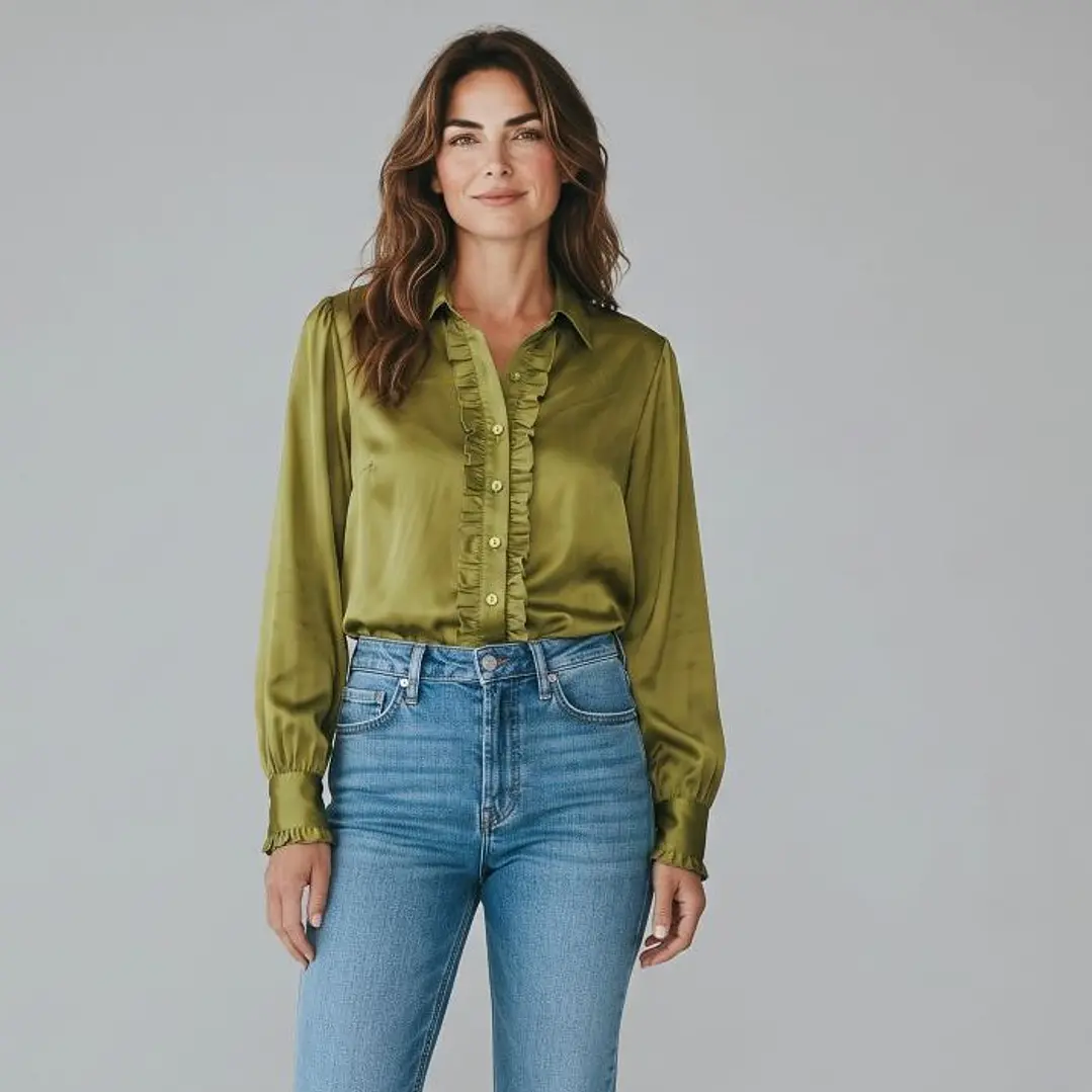 Camisa Escosesa con Vuelos Kiram 4
