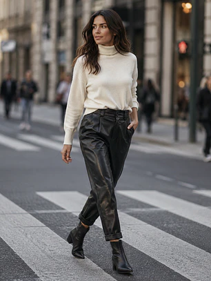 Pantalón Ecocuero Recto