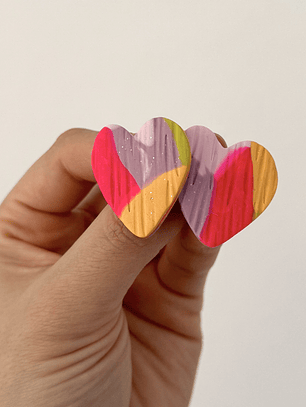 Aros corazones grandes