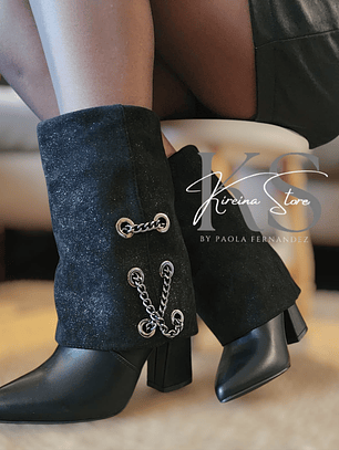 BOTÍN BLACK CADENAS