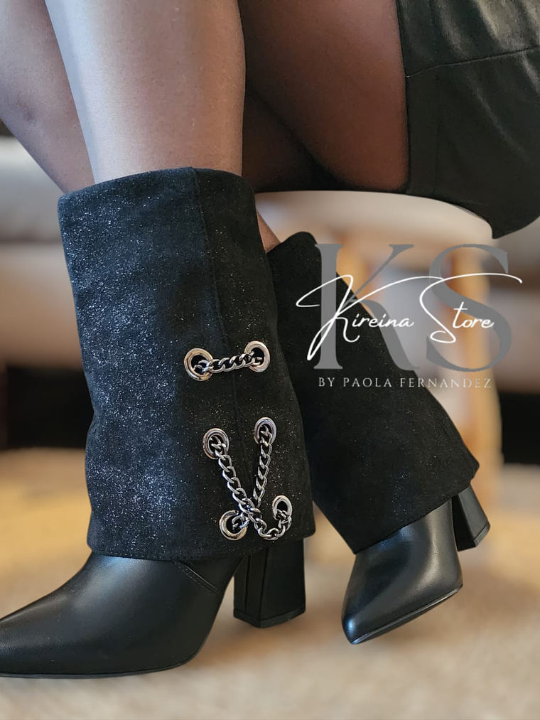 BOTÍN BLACK CADENAS 2