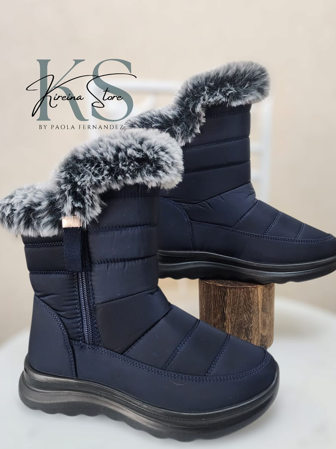 BOTA AZUL MARINO IMPERMEABLE 2