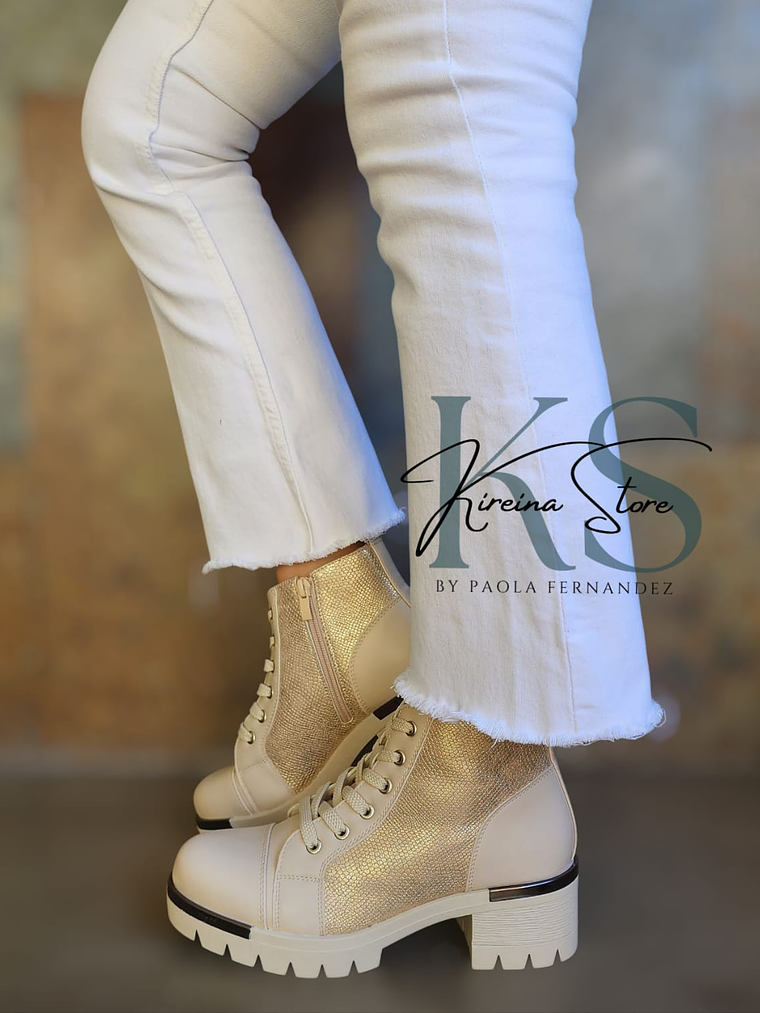BOTÍN BEIGE/GOLD 1