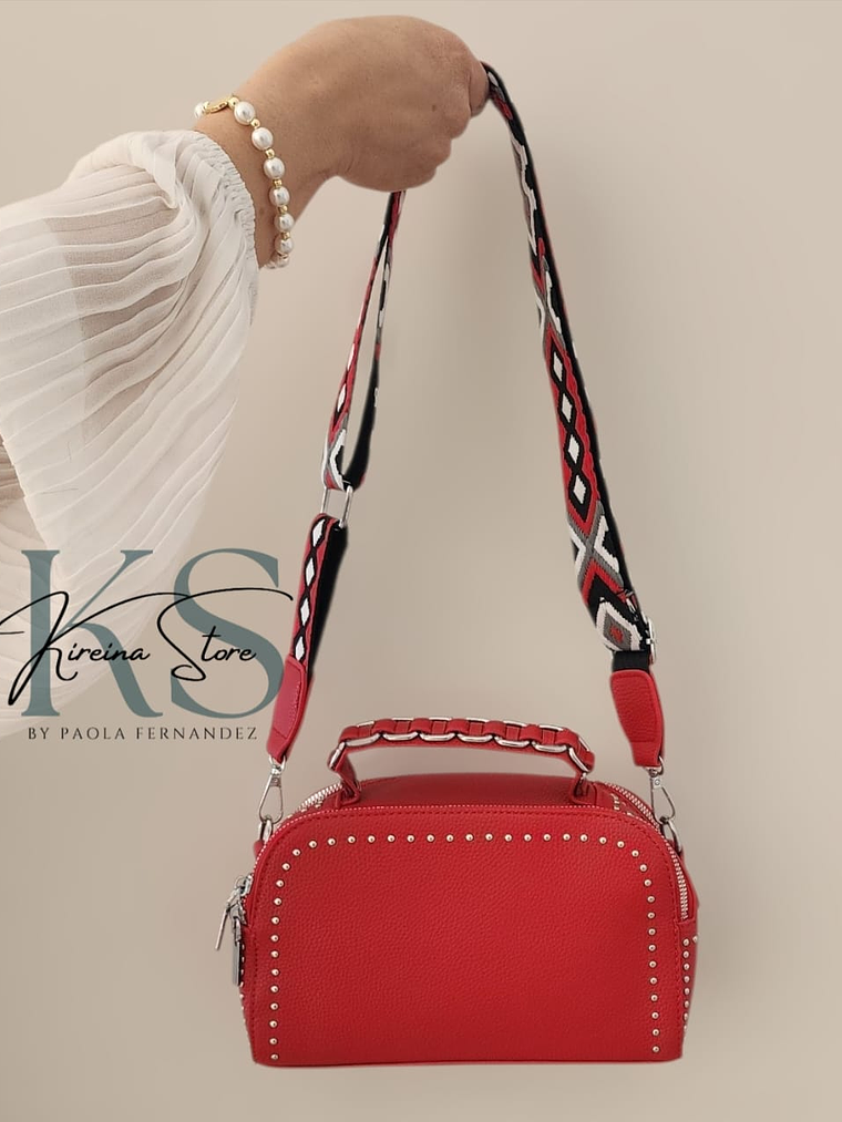 BANDOLERA ROJA TACHAS 1