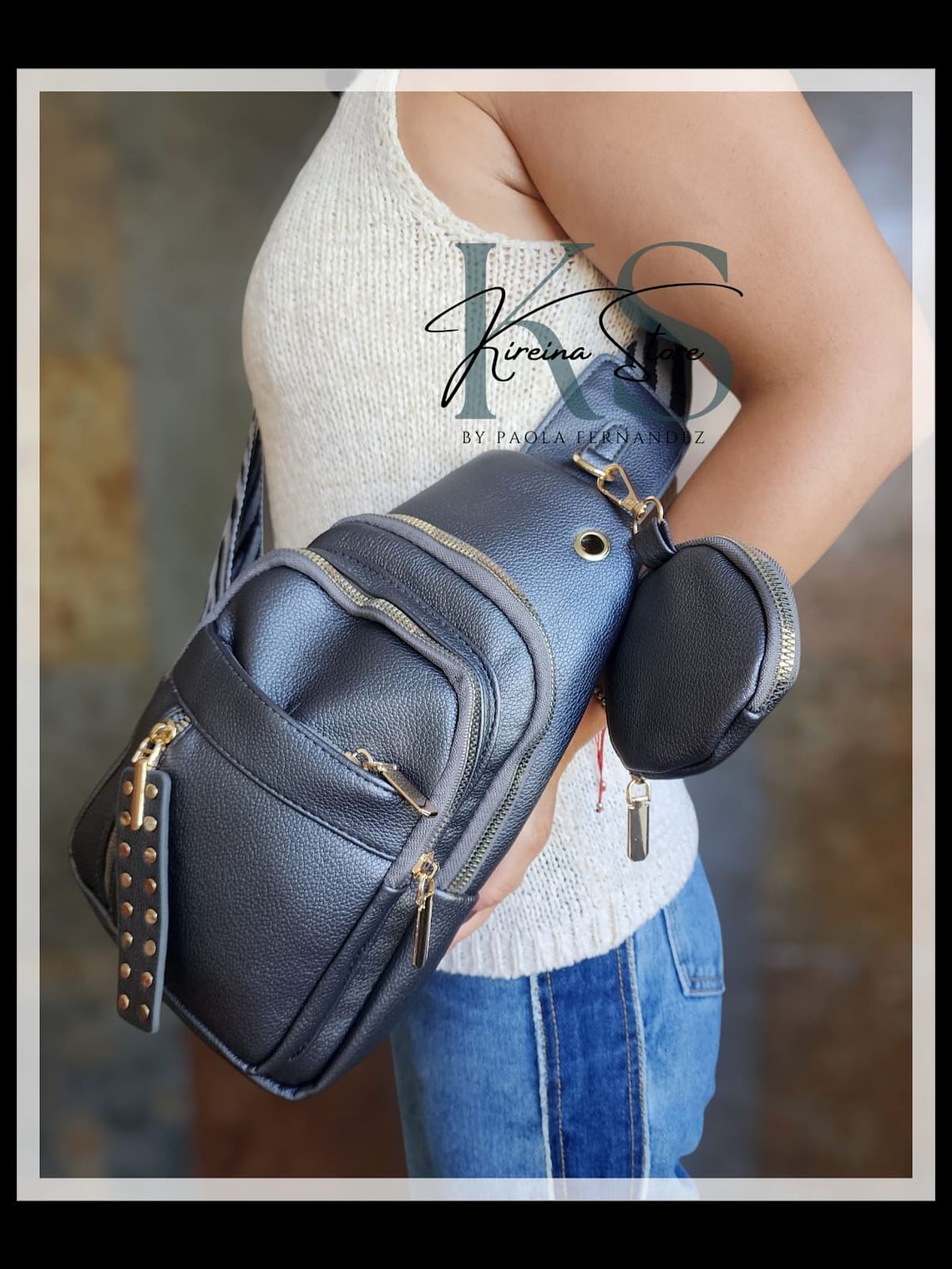 BANDOLERA DE PECHO GRIS 1